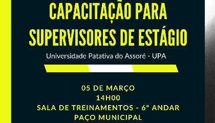 CURSO DE FORMAÇÃO DE SUPERVISORES E ORIENTADORES DE ESTÁGIO